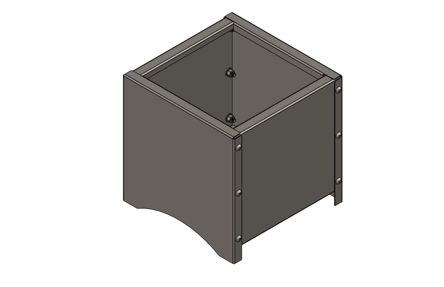 Chelsea Planter - Steel Square design 300 x300 x 300