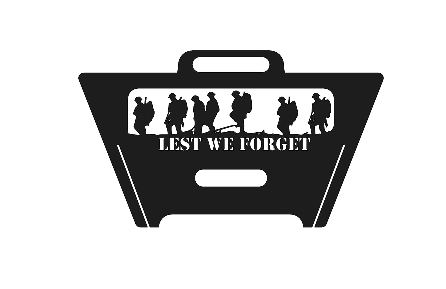 Inferno Fire pit with Design - Lest We Forget - Soldiers