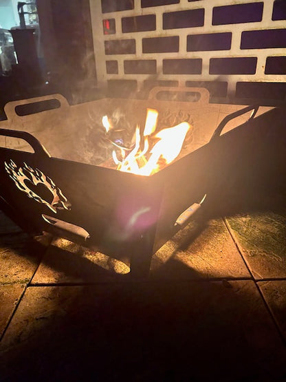 Inferno Fire pit with Design - Burning Passion Heart