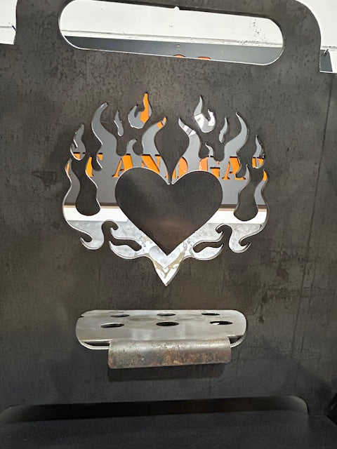 Inferno Fire pit with Design - Burning Passion Heart